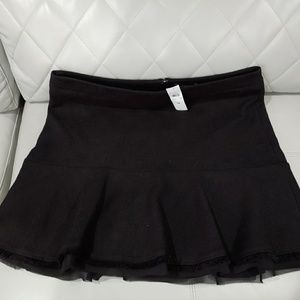 Ann Taylor Black Tweed Ruffle Skirt 18 *NEW*